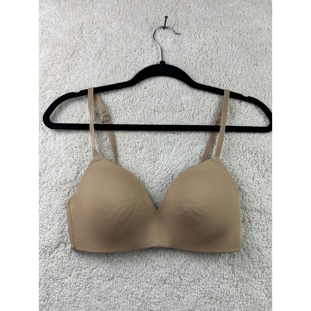 Soma Intimates Bra Womens 34B Beige Nude Lightly Lined T-Shirt Wireless Smooth